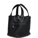 Hermes Picotin Lock 22 Black Clemence PHW