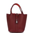Hermes Picotin Lock 18 Eclat Rouge H Clemence PHW