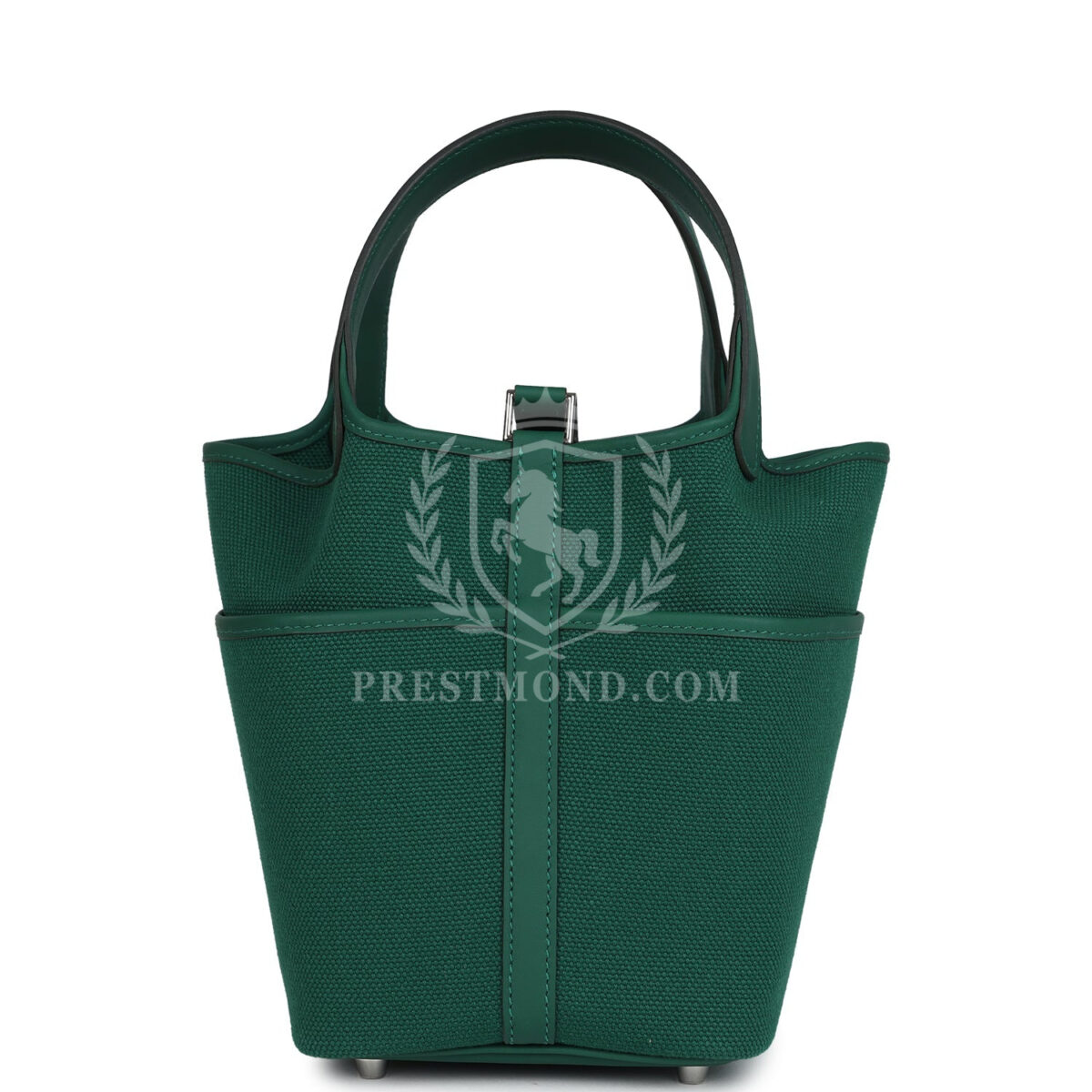 Hermes Picotin Cargo 18 Vert Moyen Swift and Toile Canvas PHW — изображение 4
