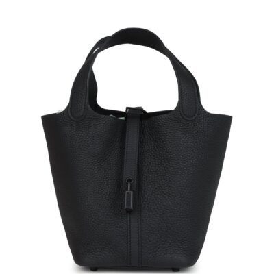 Hermes Picotin Lock 18 Monochrome Black Clemence BHW