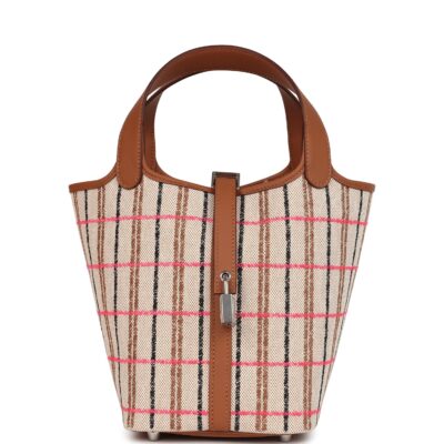 Hermes Picotin Lock 18 Gold, Ecru-Beige, Rose Pop, Black Toile H and Fauve Swift and Toile H PHW