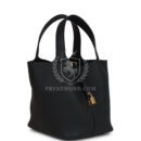 Hermes Picotin Lock 22 Black Clemence GHW