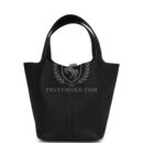 Hermes Picotin Lock 22 Black Clemence GHW