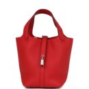 Hermes Picotin Lock 18 Rouge Radieux Clemence PHW