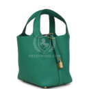 Hermes Picotin Lock 18 Vert Vertigo Clemence GHW