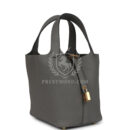 Hermes Picotin Lock 18 Gris Meyer Clemence GHW