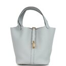 Hermes Picotin Lock 22 Bleu Pale Clemence GHW
