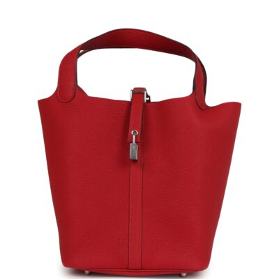 Hermes Picotin Lock 22 Rouge Piment Maurice PHW