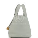 Hermes Picotin Lock 18 Gris Neve Clemence GHW