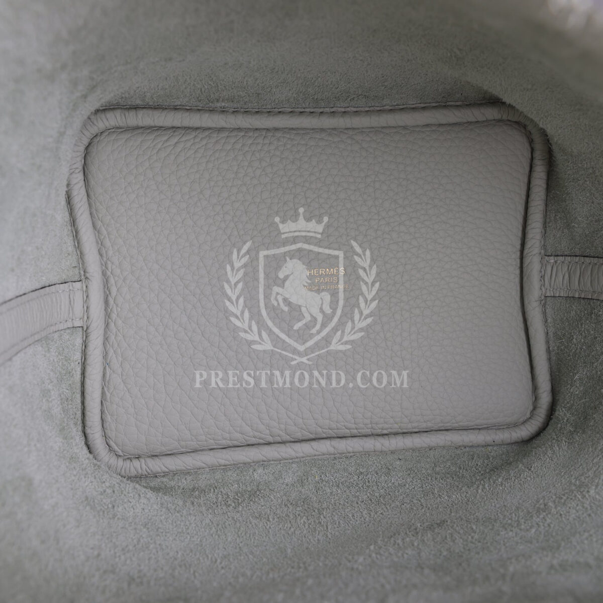 Hermes Picotin Lock 18 Gris Neve Clemence GHW — изображение 7
