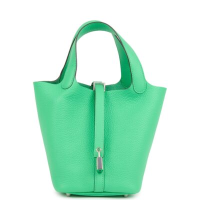 Hermes Picotin Lock 18 Vert Comics Clemence PHW
