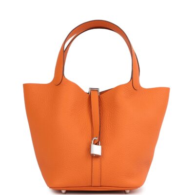 Hermes Picotin Lock 22 Orange Clemence PHW