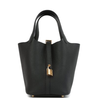 Hermes Picotin Lock 18 Black Clemence GHW