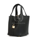 Hermes Picotin Lock 18 Black Clemence GHW