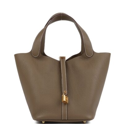 Hermes Picotin Lock 22 Etoupe Clemence GHW