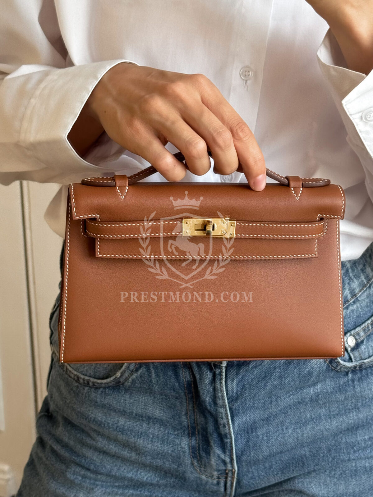 Kelly Pochette Swift Gold GHW — изображение 7