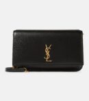 YSL Cassandra phone holder in smooth leather