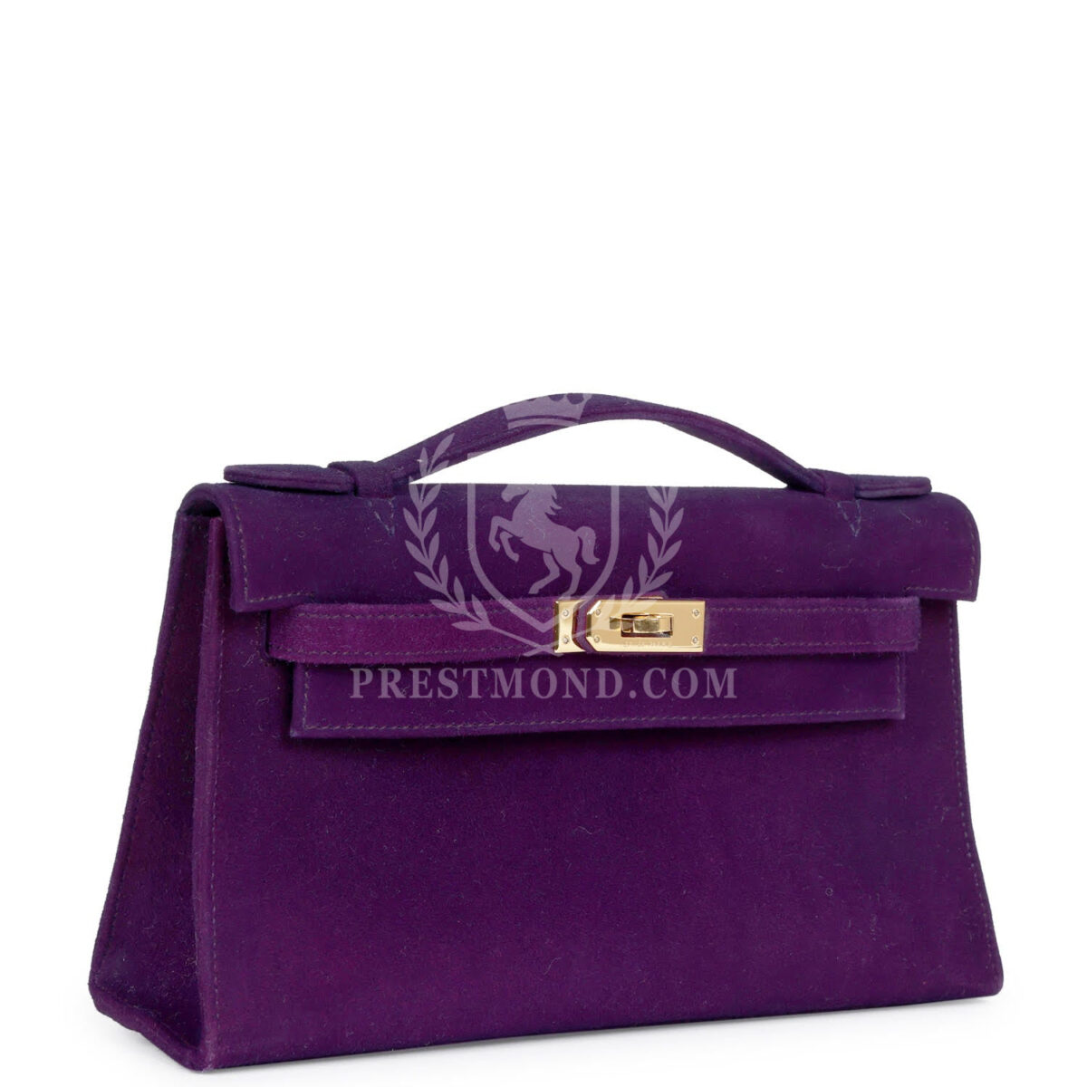 Vintage Hermes Kelly Pochette Violet Doblis GHW — изображение 2